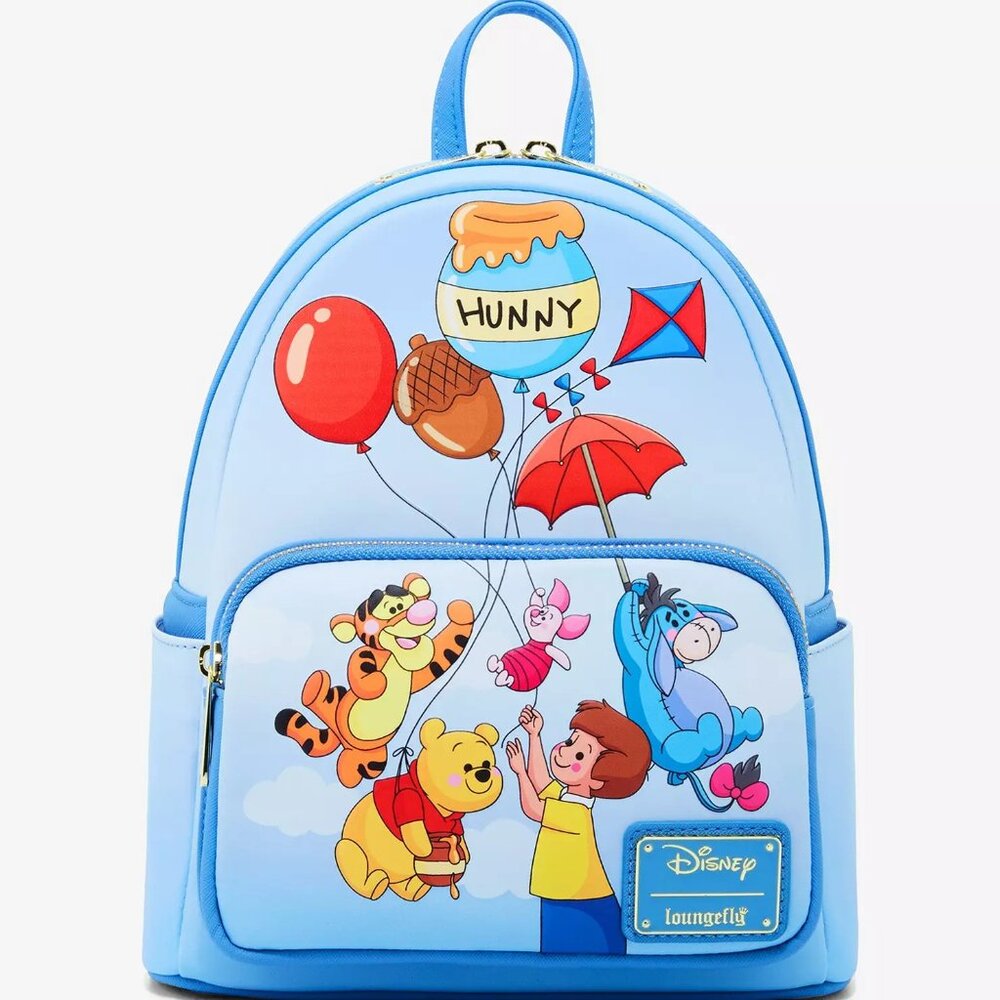 Disney Loungefly Winnie the Pooh Balloon Kite Christopher Robin Backpack Eeyore